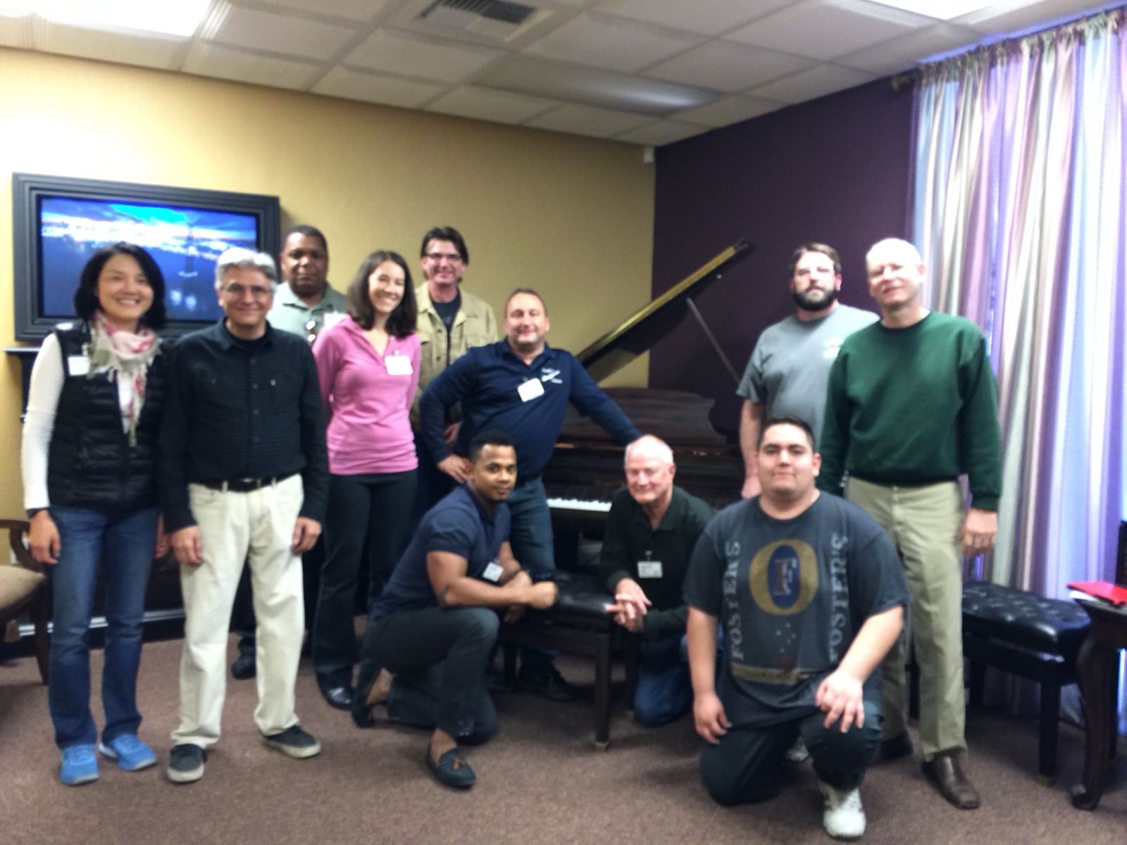 Mason & Hamlin technician training group at the factory.