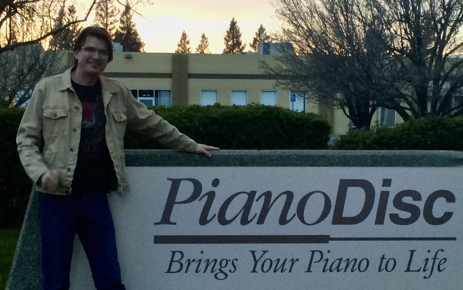 Andy Ballard at the PianoDisc headquarters in Sacramento, California.